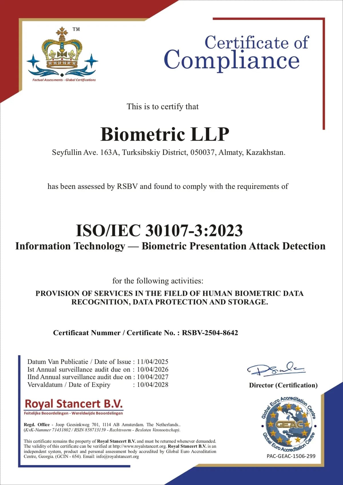 ISO/IEC 30107-3:2023